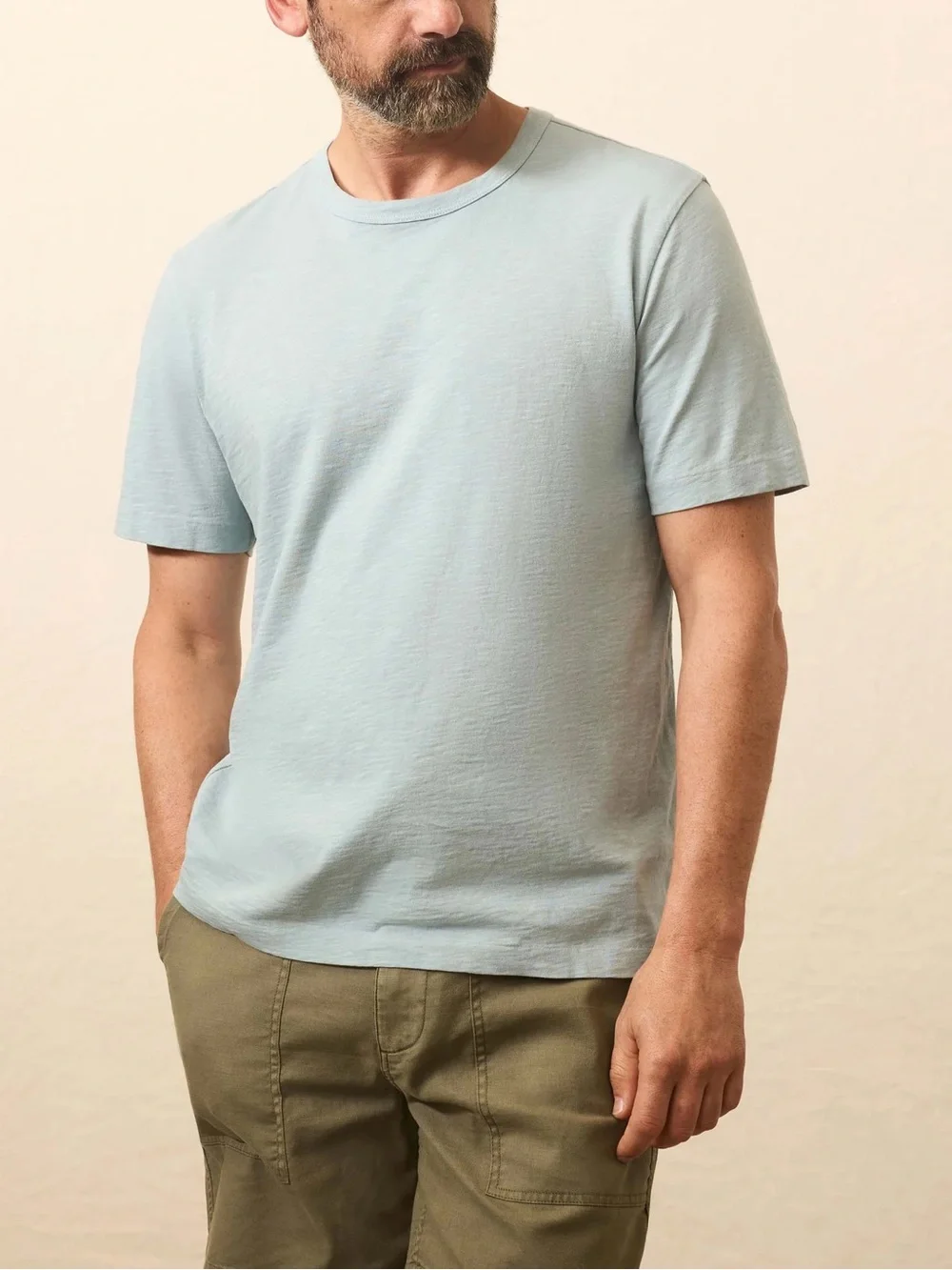 Faherty‎ Sunwashed Regenerative Tee Organic Cotton Hull Teal Size Medium